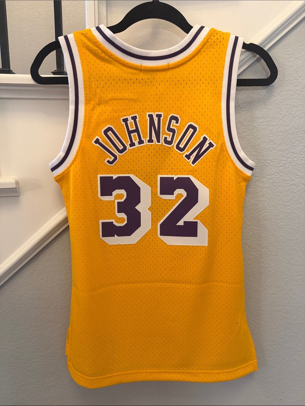Female Adult Los Angeles Lakers #32 Johnson Gold Basketball Jersey